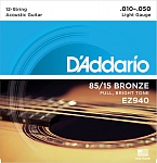 :D'Addario EZ940 AMERICAN BRONZE 85/15   12-   Light 10-47 D`Addario